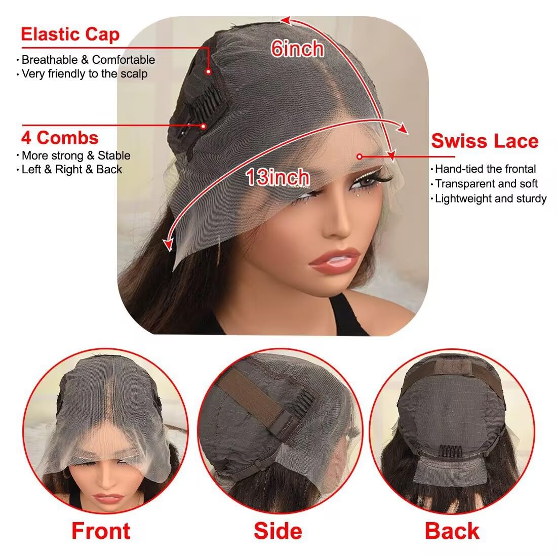 200% Density Milk Tea Ombre Ash Blonde Lace Front Wig Human Hair Upgrades 13x6 Body Wave Lace Front Wig for Women Hd Invisible Frontal Pre Plucked Ombre Blonde Human Hair Wig 20 Inch - Image 6