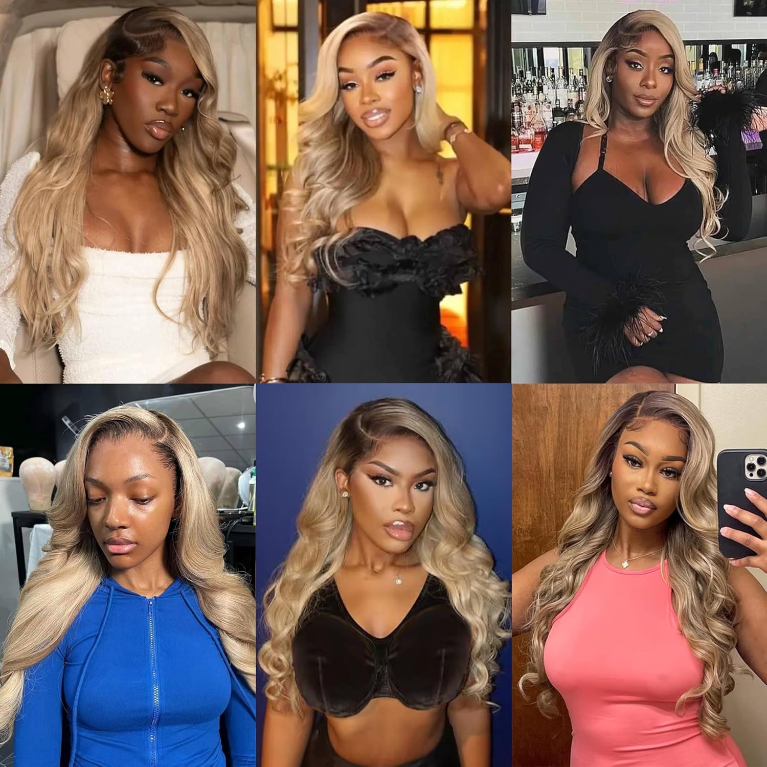 200% Density Milk Tea Ombre Ash Blonde Lace Front Wig Human Hair Upgrades 13x6 Body Wave Lace Front Wig for Women Hd Invisible Frontal Pre Plucked Ombre Blonde Human Hair Wig 20 Inch - Image 3