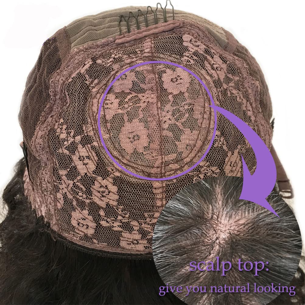 200 Density Yaki Wavy Wigs Brazilian Human Hair Scalp Top Full Machine Made Wig Yaki Wavy With Bangs Remy Human Hair For Women Natural Color 12 Inch - Image 7