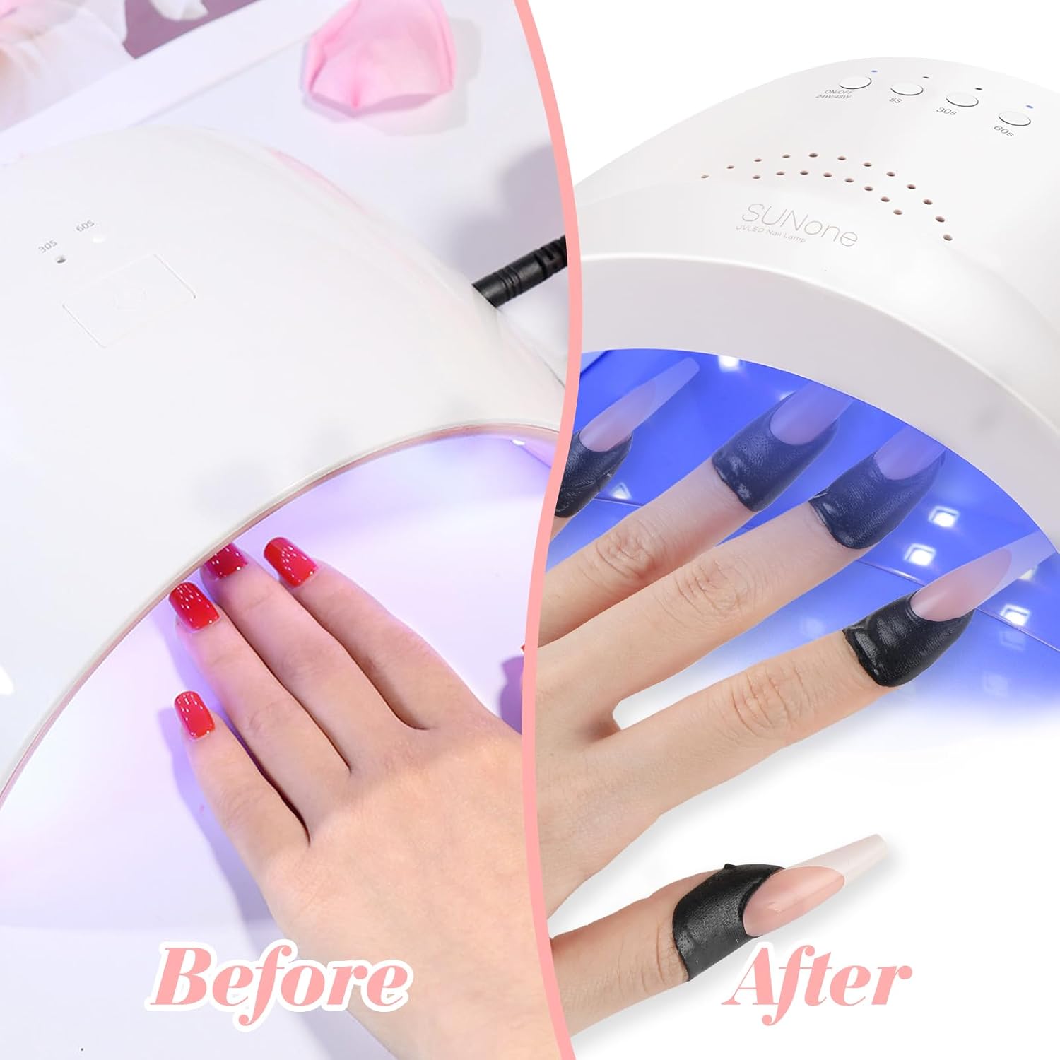 200PCS Nail Polish Protector for Fingers, Gel Nail Sticker, Peel Off Barrier 99.99%+ UV Finger Protection Skin Cuticle Protector Tape for Nail Painting, U-Shaped French Tip Nail Art Accessories DIY - Image 4