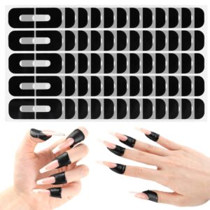 200PCS Nail Polish Protector for Fingers, Gel Nail Sticker, Peel Off Barrier 99.99%+ UV Finger Protection Skin Cuticle Protector Tape for Nail Painting, U-Shaped French Tip Nail Art Accessories DIY