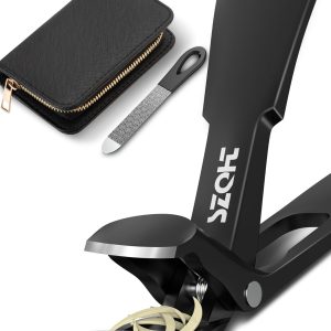 2025 Upgrade Angled Head Nail Clippers for Men, SZQHT Toenail Clippers for Seniors Thick Toenails, Large Toe nail Clippers with Catcher, Extra Wide Handle, Sharp Heavy Duty Stainless Steel Nail Cutter