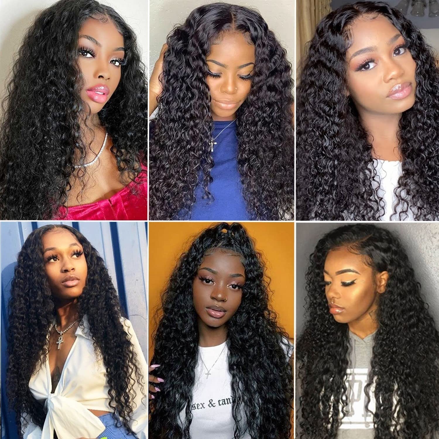 20Inch 13x4 Deep Wave Wet and Wavy Lace Front Wigs Human Hair for Black Women Glueless Brazilian Virgin Wear and Go HD Curly Lace Frontal Wig Pre Plucked with Baby Hair - Image 6