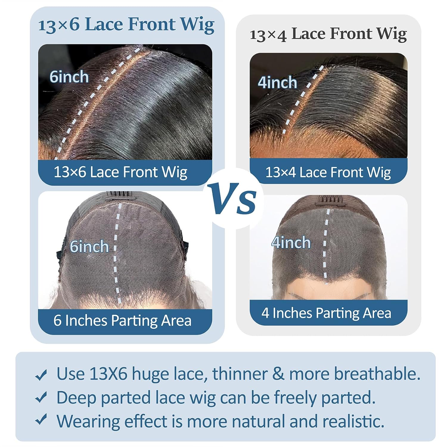 220 Density 30 Inch Body Wave Lace Front Wigs Human Hair, 13x6 HD Transparent Lace Front Wigs Human Hair Glueless Frontal Body Wave Wig for Women, Pre Plucked, Tangle Free, Average Cap, 30 Inch - Image 5