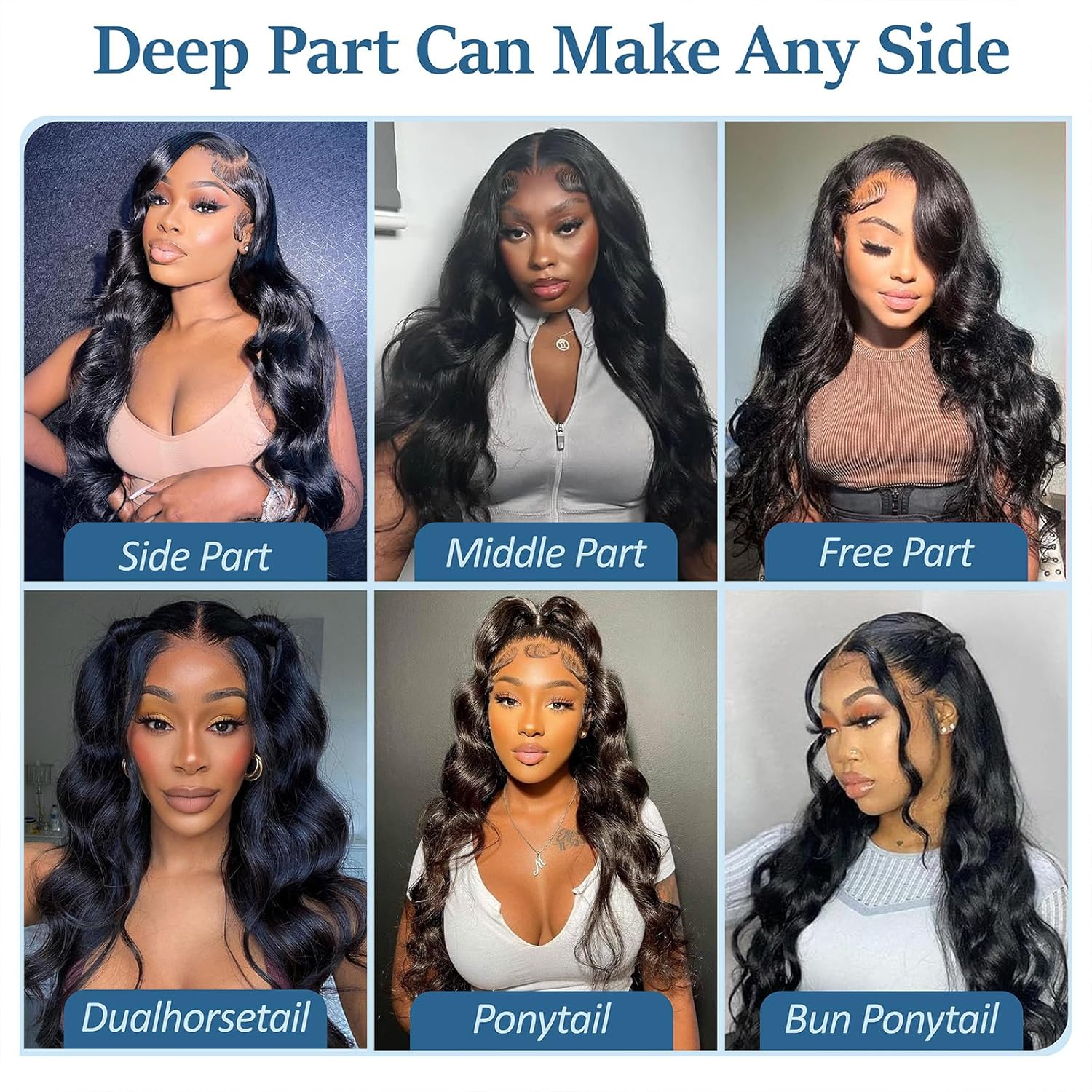 220 Density 30 Inch Body Wave Lace Front Wigs Human Hair, 13x6 HD Transparent Lace Front Wigs Human Hair Glueless Frontal Body Wave Wig for Women, Pre Plucked, Tangle Free, Average Cap, 30 Inch - Image 4
