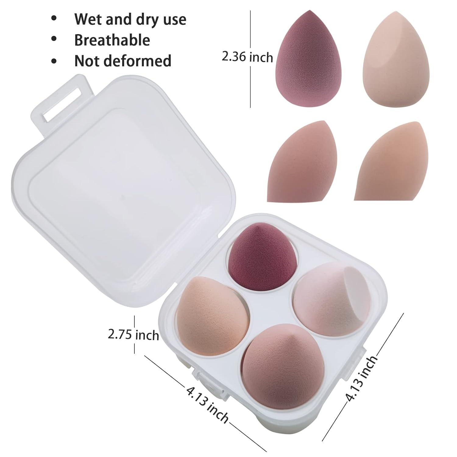 23 pcs Makeup Brushes Set with Beauty Blender, Foundation Brush Eyeshadow Concealers Powder Make Up Brushes, 4 pcs Boxed Makeup Sponges for Professional Makeup Kits (Middle Size, Pink) - Image 7