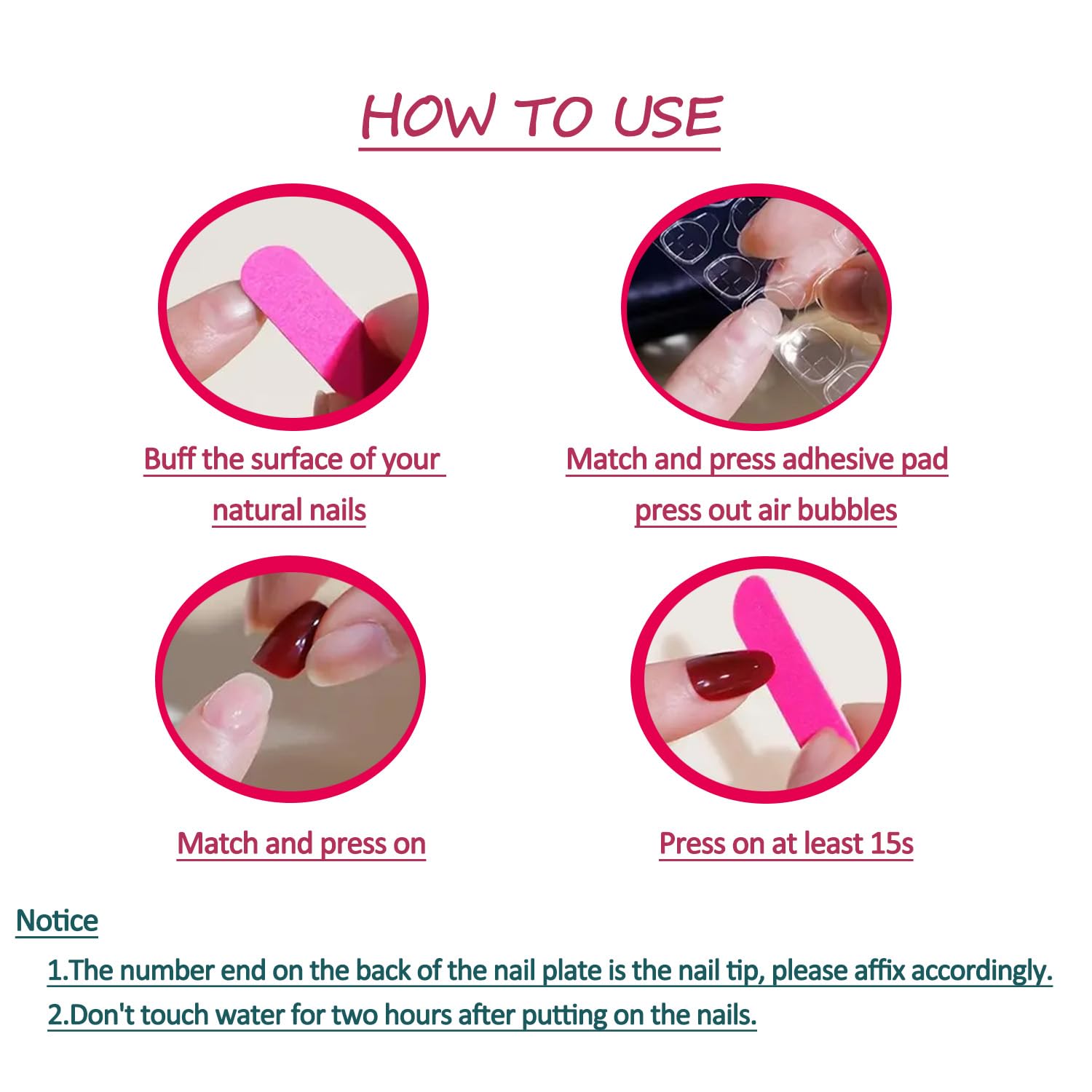 24 Pcs Summer Press on Nails French Tips Medium Almond Acrylic False Nails Sun Stick on Nail Glossy Orange Curve Line Fake Nail Waves Gel Glue on Fingernails for Manicure Art Women Girls - Image 7