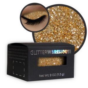 24K GlitterWarehouse Gold Loose Glitter Powder Great for Eyeshadow / Eye Shadow, Makeup, Body Tattoo, Nail Art and More!