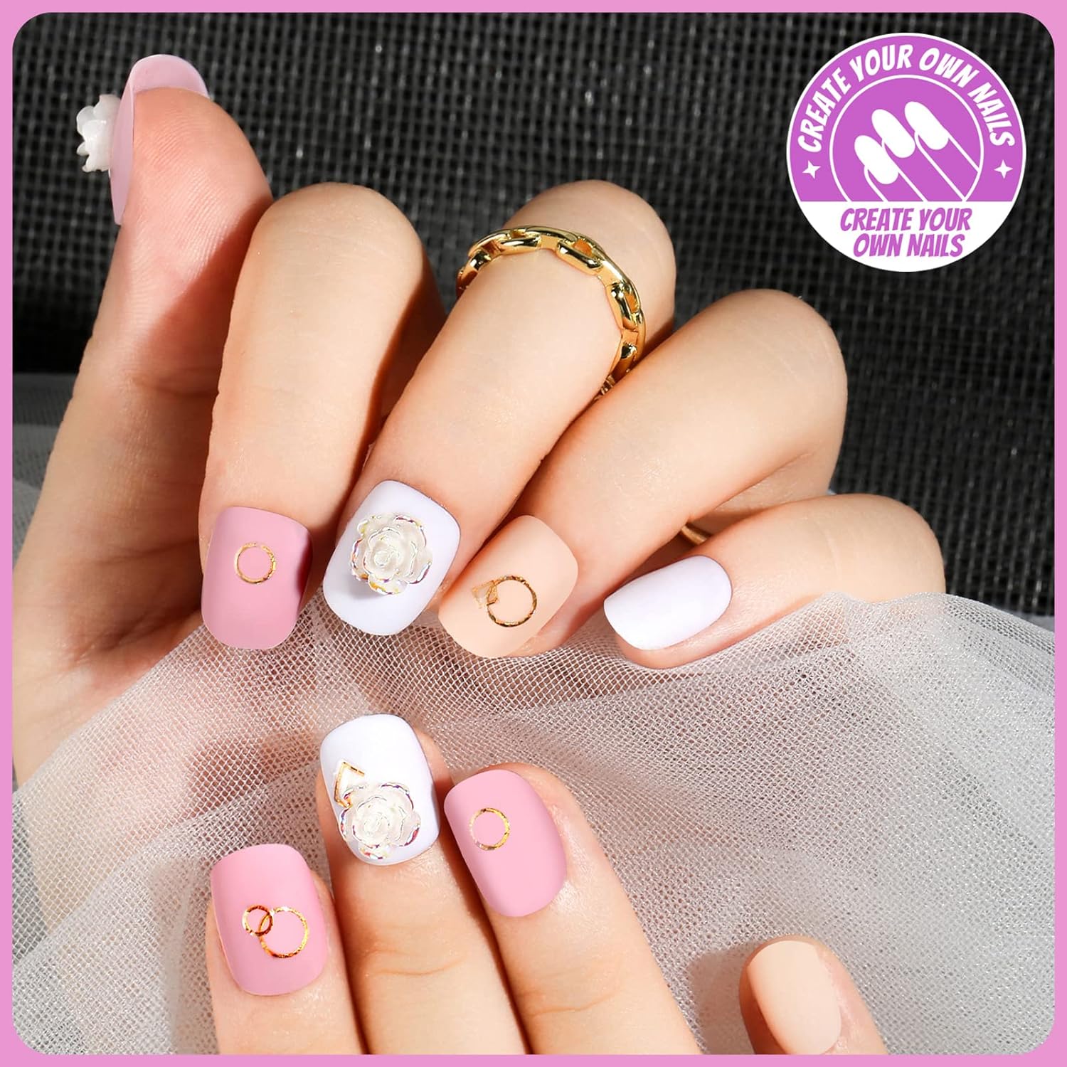 288pcs Short Press On Nails, Teenitor Matte Acrylic False Nails With Glue, 12 Color Glue On Nails For Small Hands - Image 7