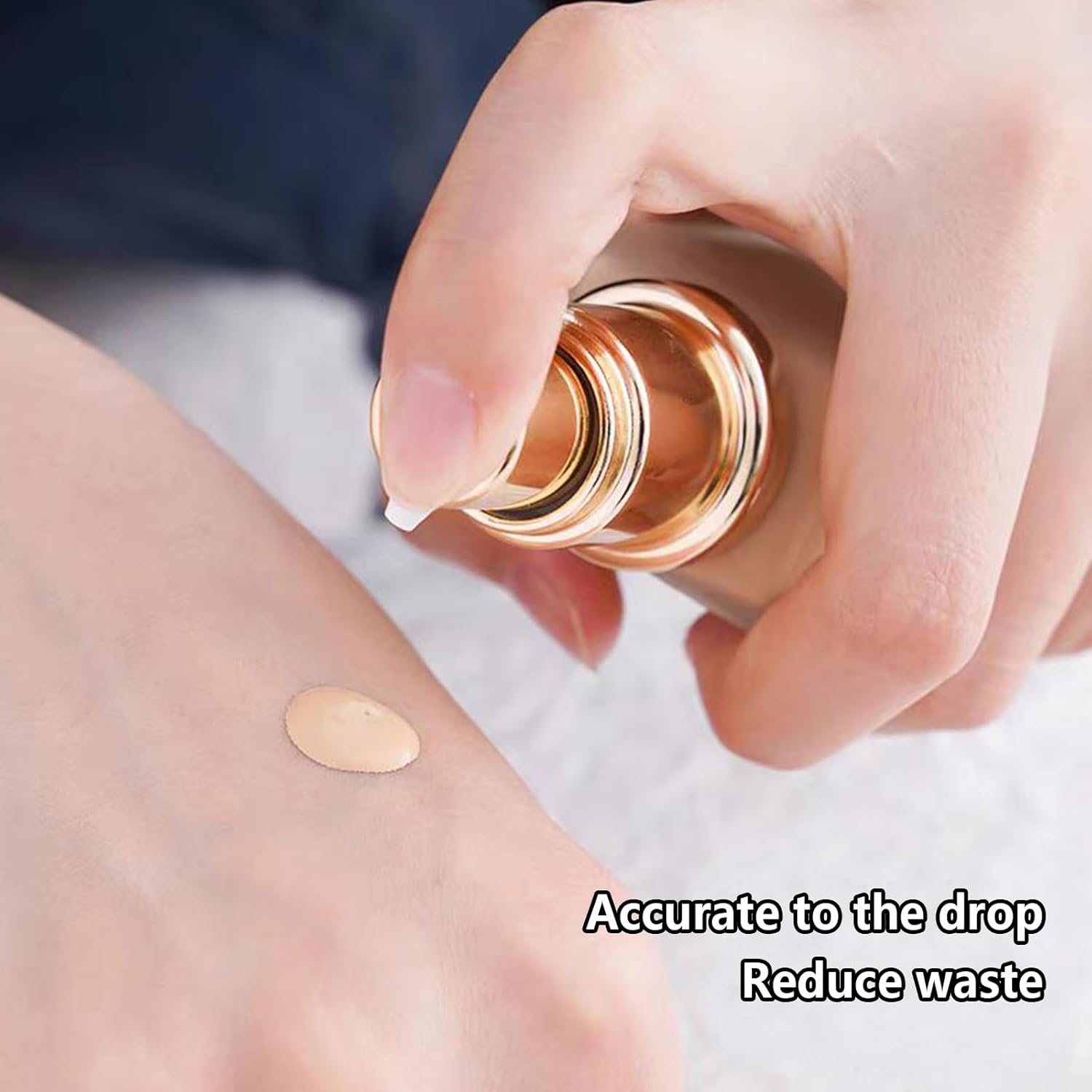 2Pack Foundation Pump Fit for Estee Lauder Double Wear Foundation, Gold Replacement Pumps for DW Makeup Bottle(Upgraded) - Image 2