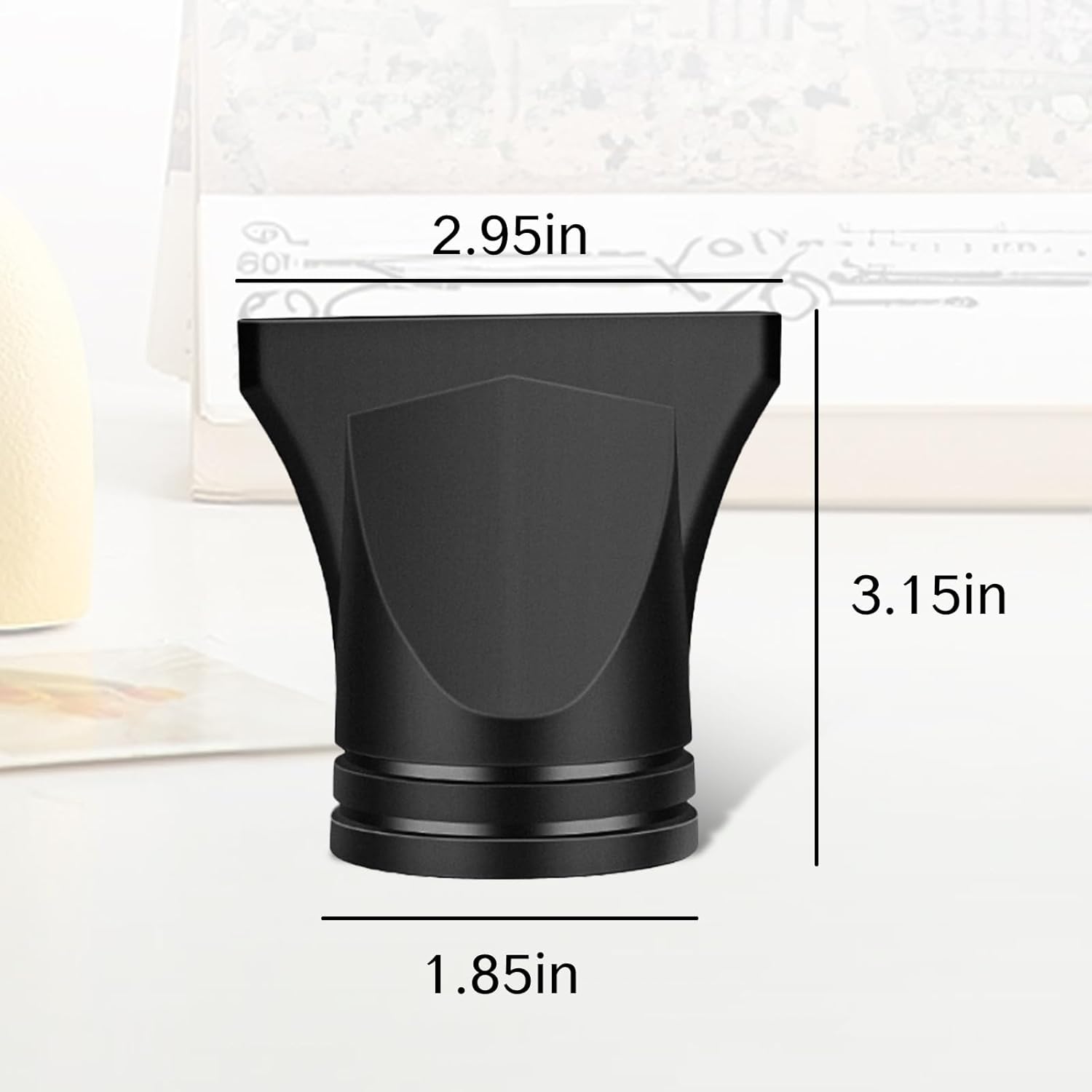 2PCS Hair Dryer Attachment Universal Black Plastic Blower Nozzle Replacement Styling Tool for Home Use or Professional Salon Hairdressing Blow Outer Diameter 4.2cm to 4.6cm - Image 2