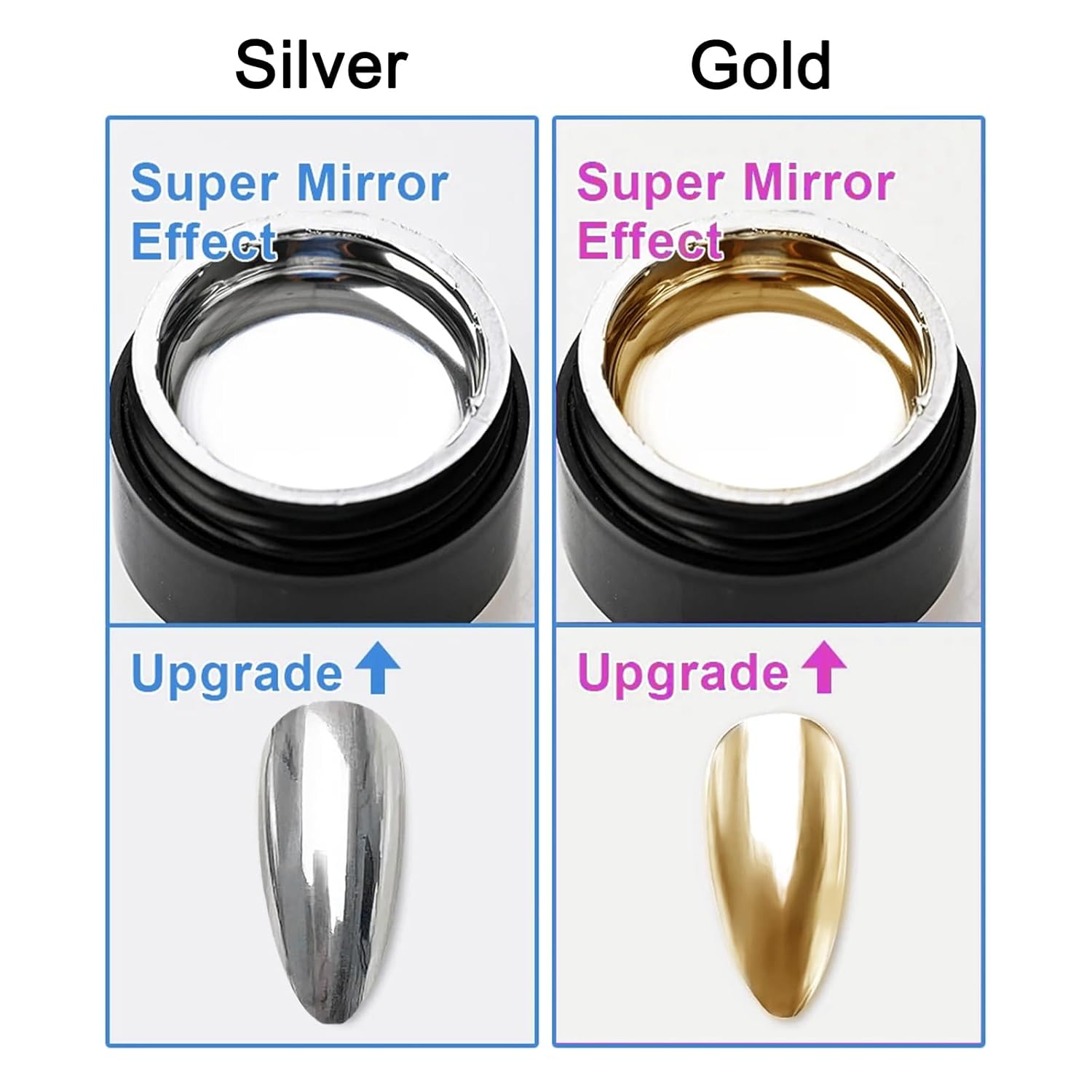 2pcs Sliver&Gold Metallic Mirror Painting Gel Polish - Image 5