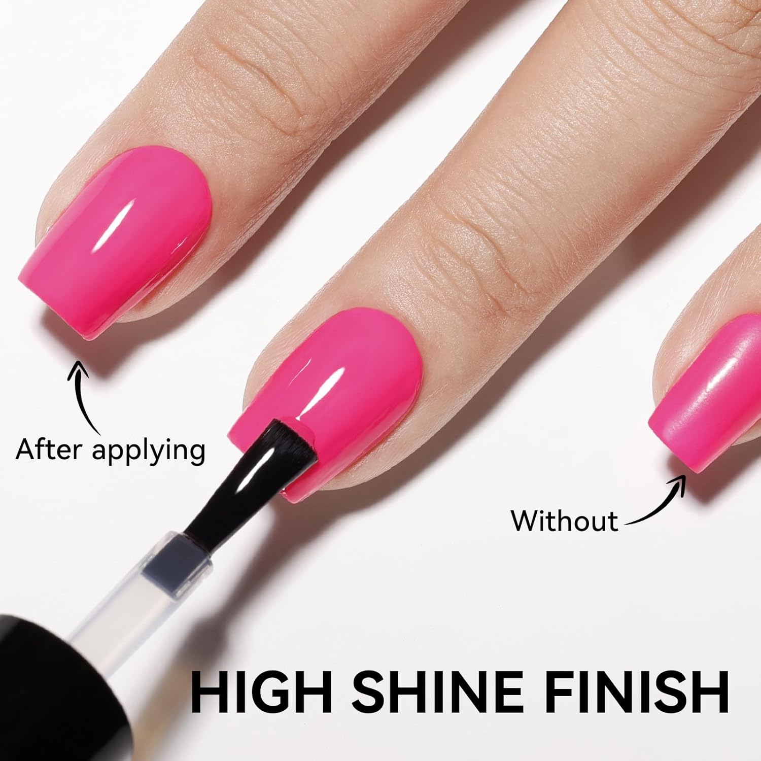 2Pcs Top Coat for Nail Polish, Quick Air Dry Clear Regular Nail Polishes High Shine Finish Long-Lasting Color Protection No Chip Vegan Hema-free Non-gel Salon Nail Art Gift for Women - Image 4