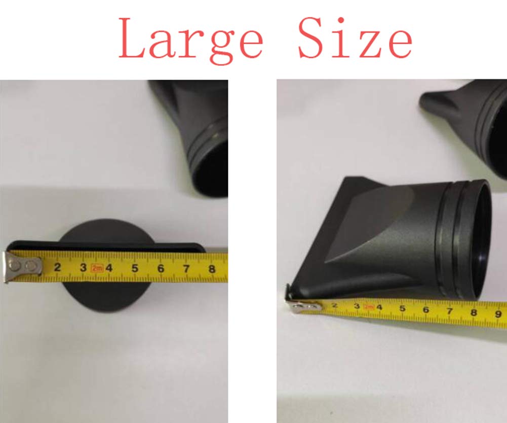 2PCS(Special for Hair Barber Shop,Not for Most of Home Hair Dryer)4.5cm Black Plastic Salon Hair Dryer Nozzle Replacement Narrow Concentrator Replacement Blow Flat Hair Drying Nozzle - Image 4
