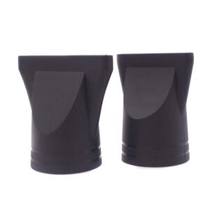 2PCS(Special for Hair Barber Shop,Not for Most of Home Hair Dryer)4.5cm Black Plastic Salon Hair Dryer Nozzle Replacement Narrow Concentrator Replacement Blow Flat Hair Drying Nozzle