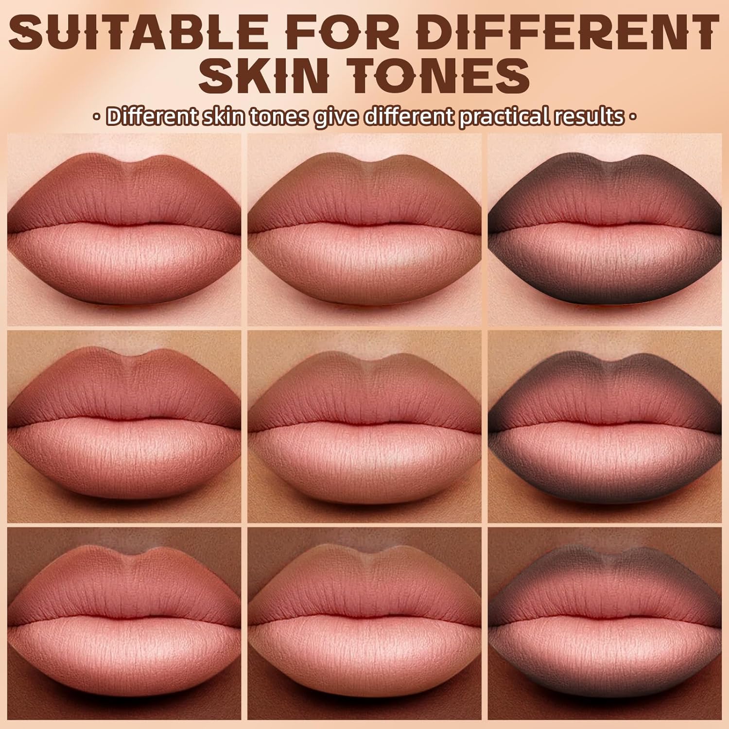 3 Colors 2 in 1 Lip Liner Set, Matte Nude Dark Brown Red Lip Liner Plumping Smooth Creamy Lip Pencil, High Pigmented Long lasting Light Brown Lipstick Makeup, 02+04+06 - Image 4