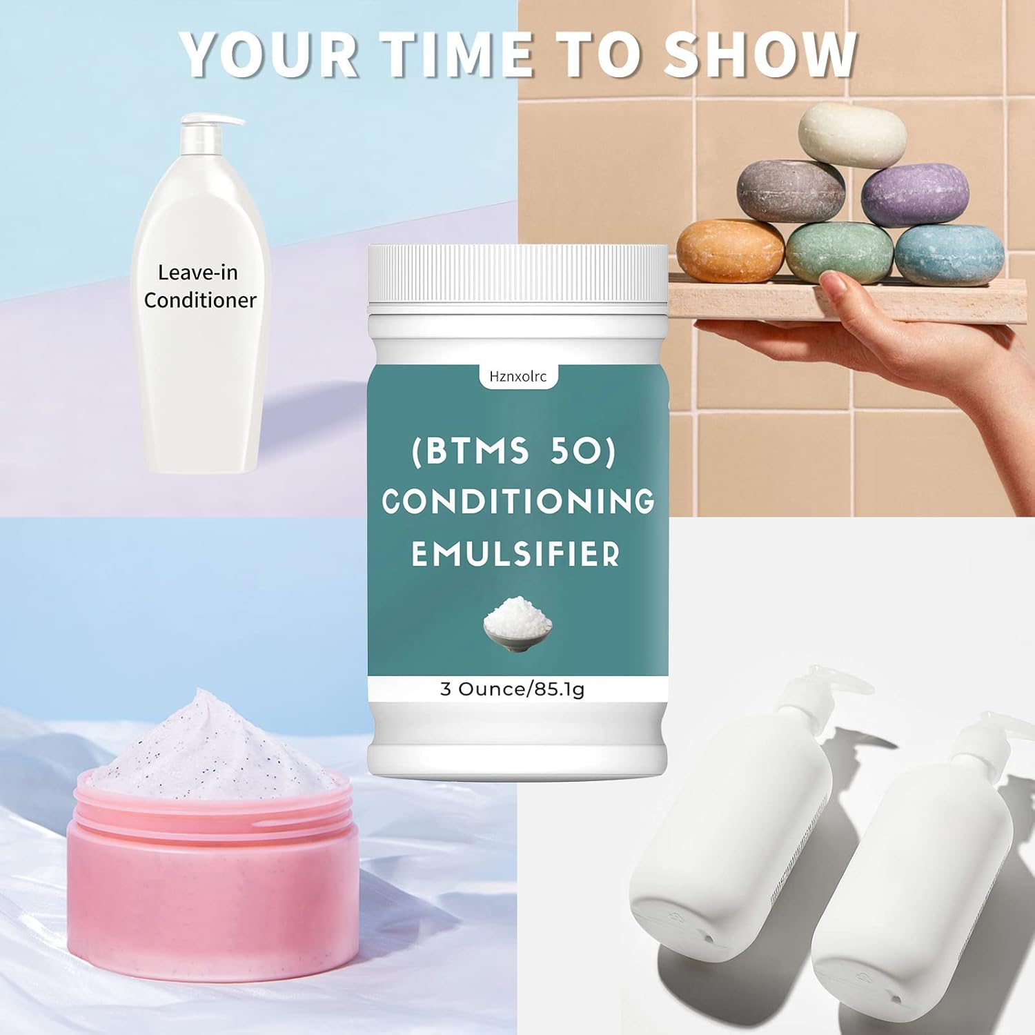 3 oz BTMS 50 Conditioning Emulsifier for Making Leave-in Conditioner, Premium BTMS 50 Conditioning Emulsifier Granules, Higher Activity than BTMS 25, Suitable for Making Lotions, Shampoos and More - Image 5