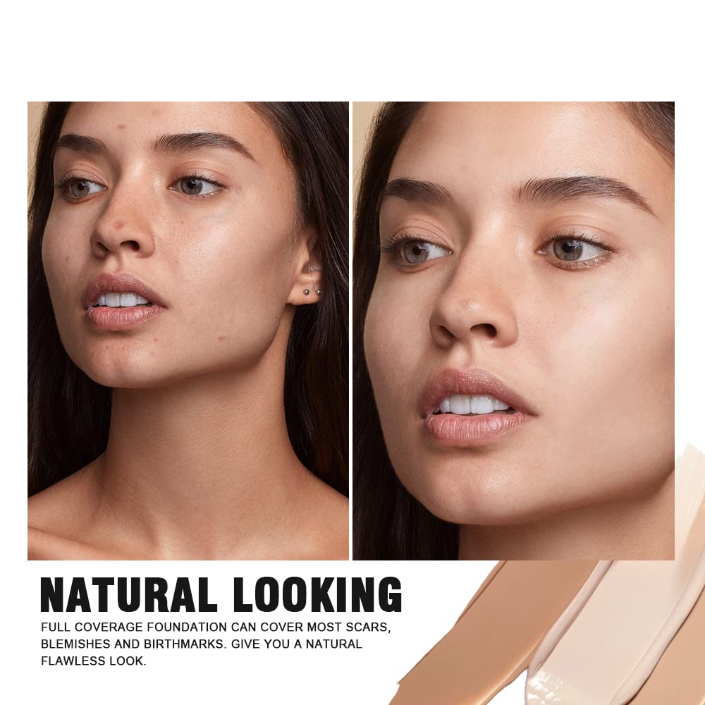 3 Pack Full Coverage Concealer Cream Makeup, Waterproof Matte Smooth Concealer Corrector for Dark Spot Under Eye Circles/Blemishes (3×5g/0.18Oz, #30 Light Natural) - Image 4
