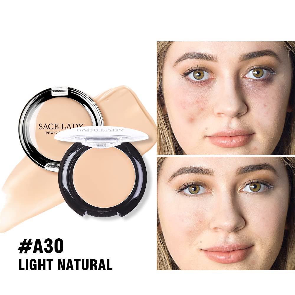 3 Pack Full Coverage Concealer Cream Makeup, Waterproof Matte Smooth Concealer Corrector for Dark Spot Under Eye Circles/Blemishes (3×5g/0.18Oz, #30 Light Natural) - Image 2