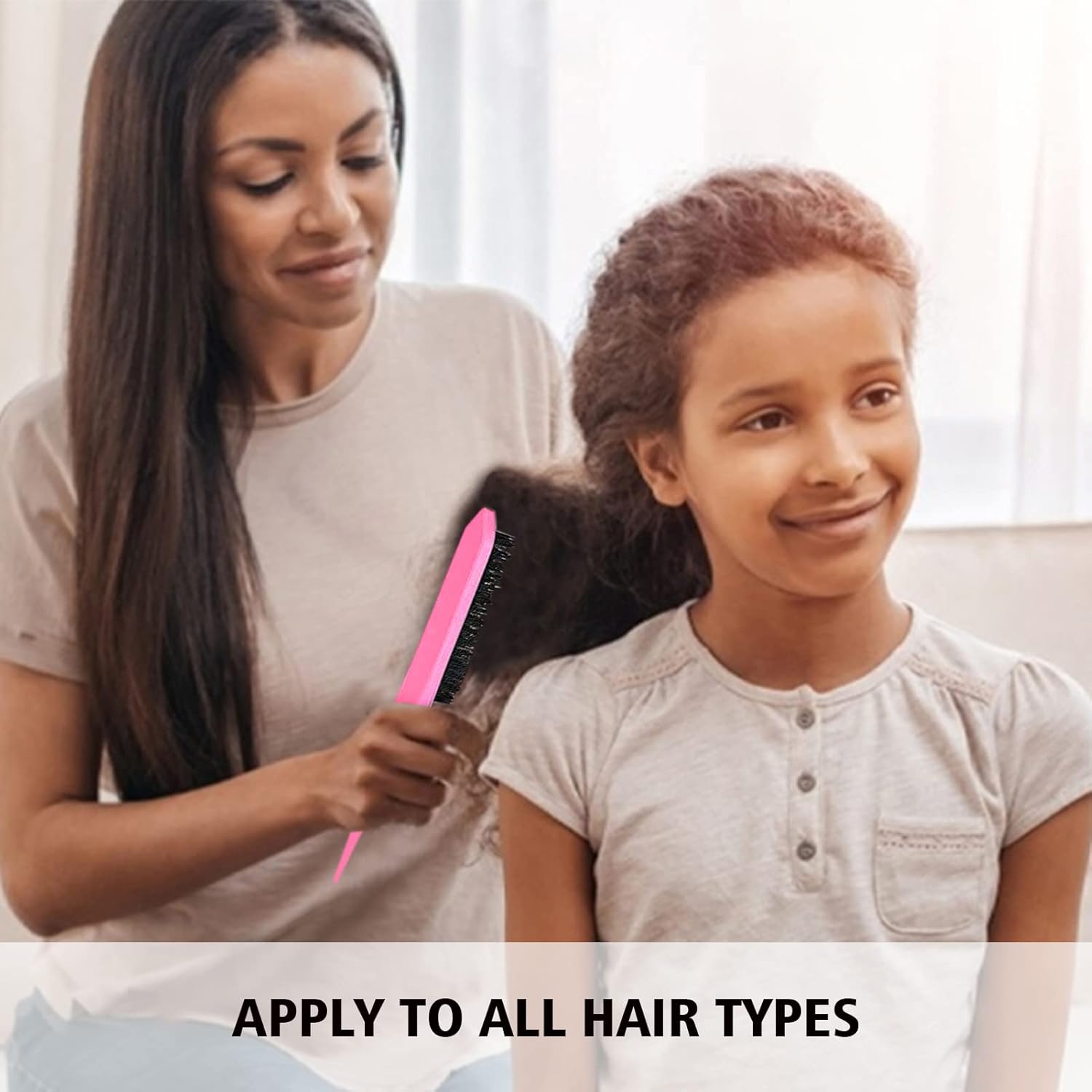 3 Pieces Hair Styling Comb Set Teasing Brush Rat Tail Comb Edge Brush for Edge&Back Brushing, Combing, Slicking Hair for Women (Pink) - Image 4