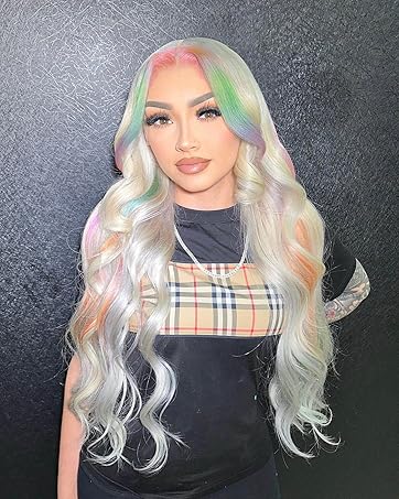 colored human hair lace front wigs