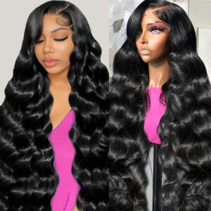 30 Inch 13x6 Lace Front Wigs Human Hair 200 Density Body Wave Lace Front Wigs Human Hair Pre Plucked Glueless Wig 13x6 HD Lace Frontal Wigs Human Hair for Women