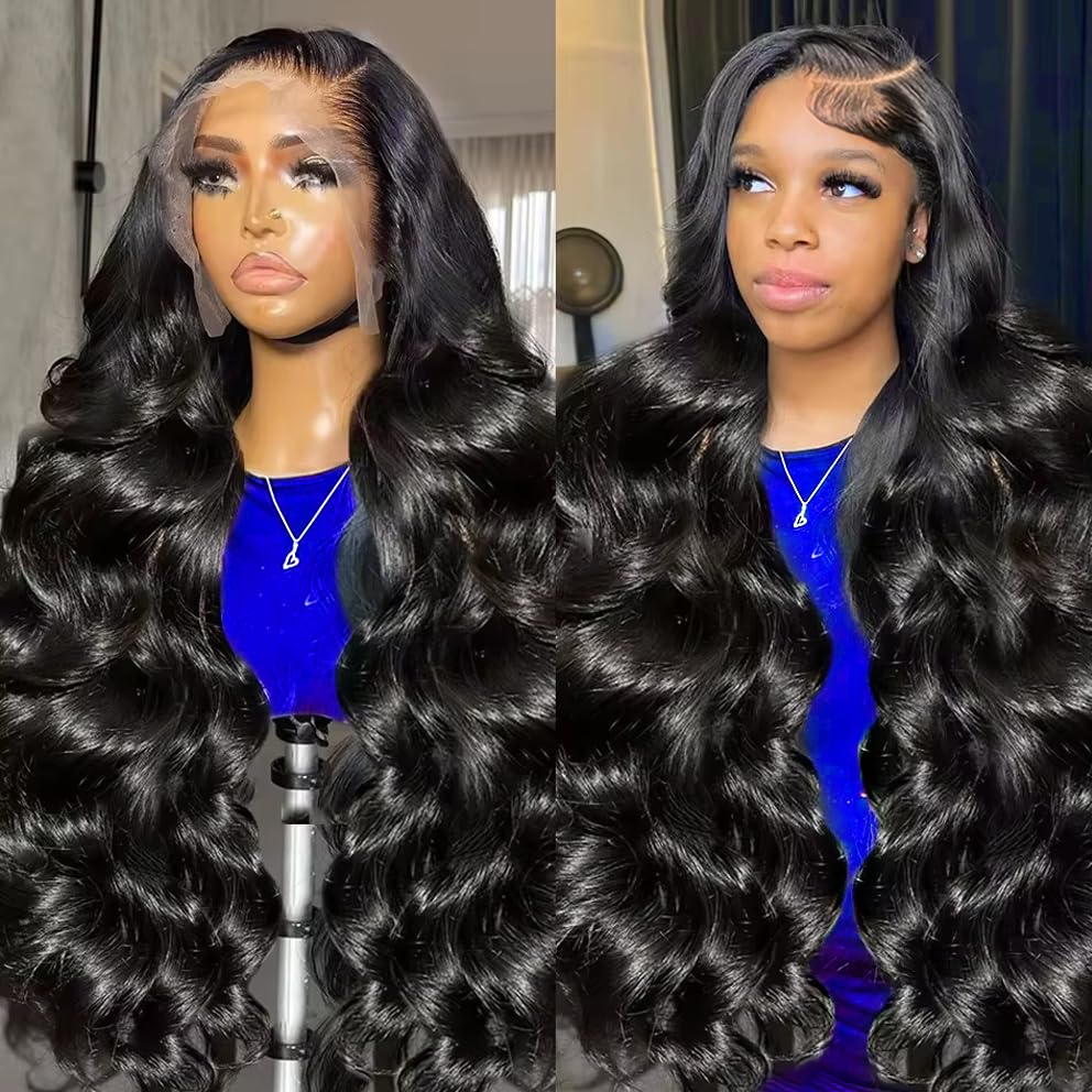30 Inch 13x6 Lace Front Wigs Human Hair 200% Density Body Wave Lace Front Wigs Human Hair Pre Plucked Glueless Wigs Human Hair Wigs 13x6 HD Lace Frontal Wigs for Women
