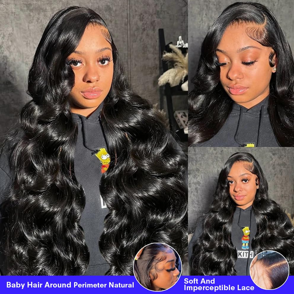 30 Inch 13x6 Lace Front Wigs Human Hair 200% Density Body Wave Lace Front Wigs Human Hair Pre Plucked Glueless Wigs Human Hair Wigs 13x6 HD Lace Frontal Wigs for Women - Image 4