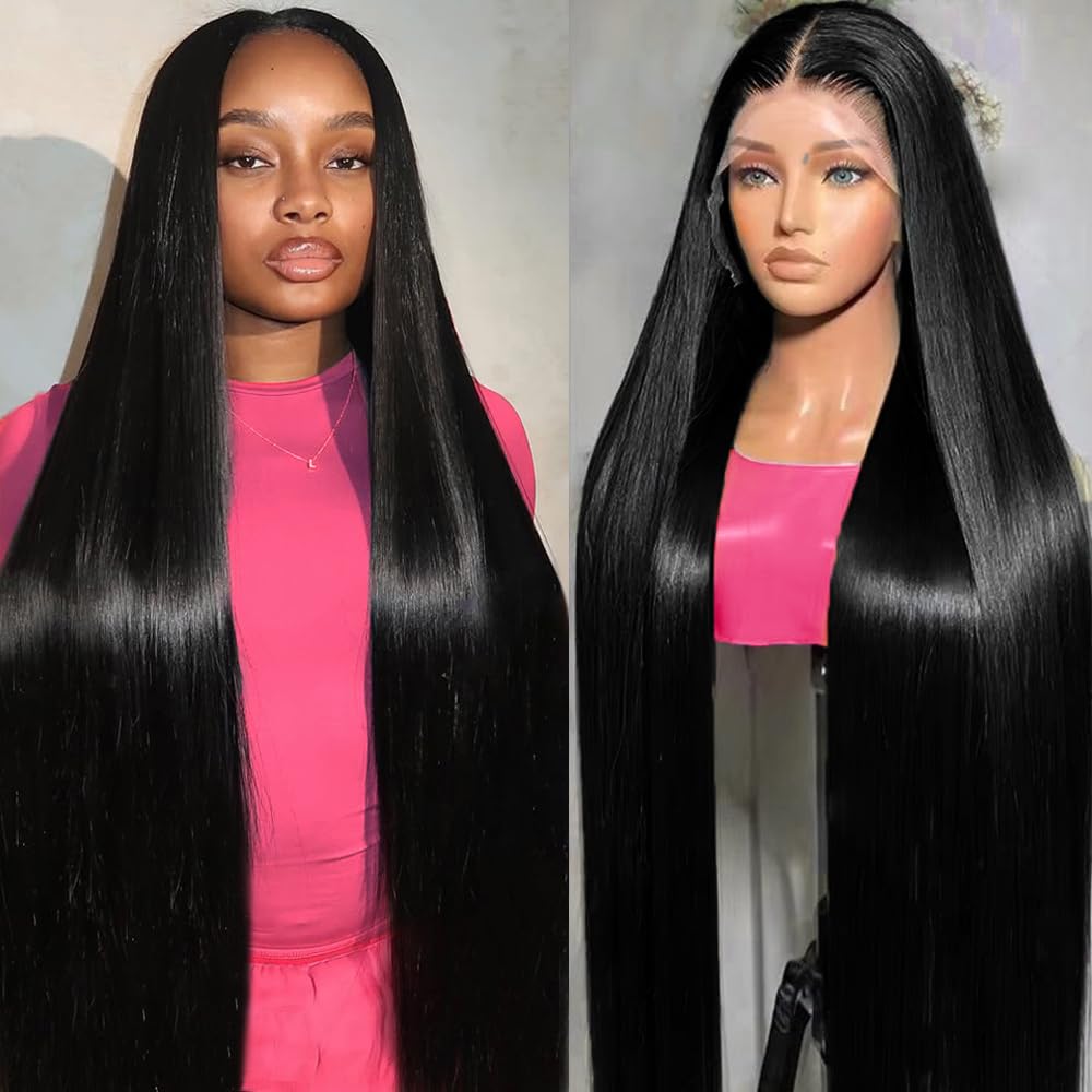 30 Inch 13x6 Lace Front Wigs Human Hair 200 Density Straight HD Lace Front Wigs Human Hair Pre Plucked with Baby Hair Glueless Wig Virgin Human Hair Lace Front Wigs for Women