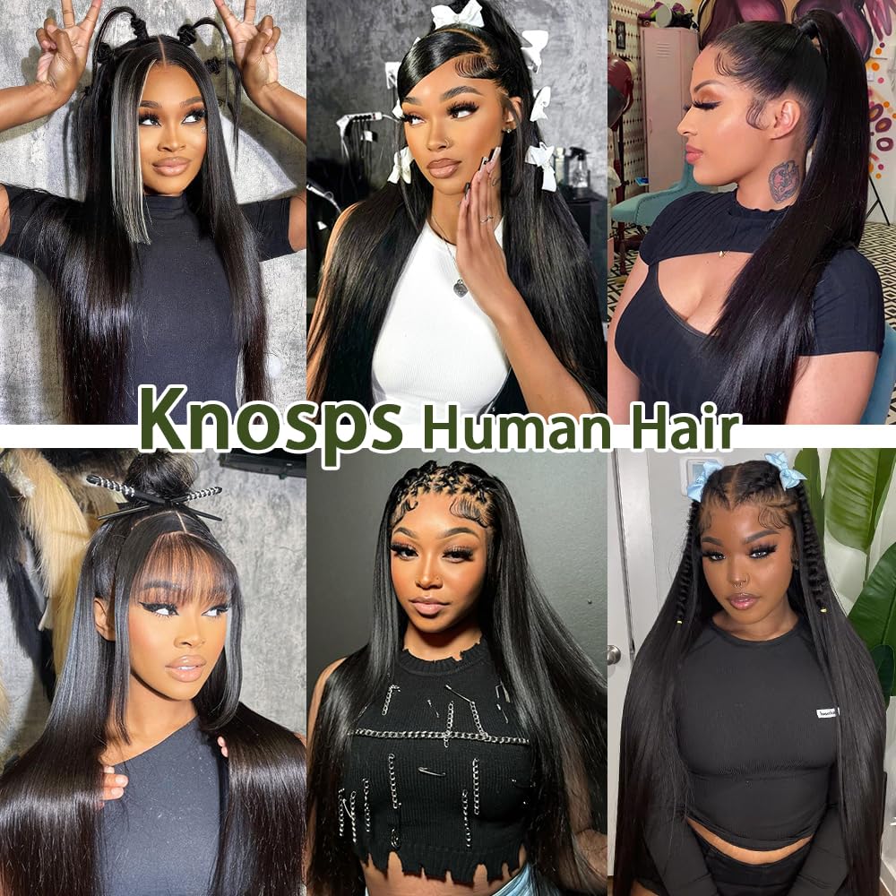 30 Inch 13x6 Lace Front Wigs Human Hair Pre Plucked Straight HD Lace Front Wigs Human Hair 180 Density 13x6 Frontal Wigs with Baby Hair Straight Glueless Wigs Human Hair for Women - Image 7