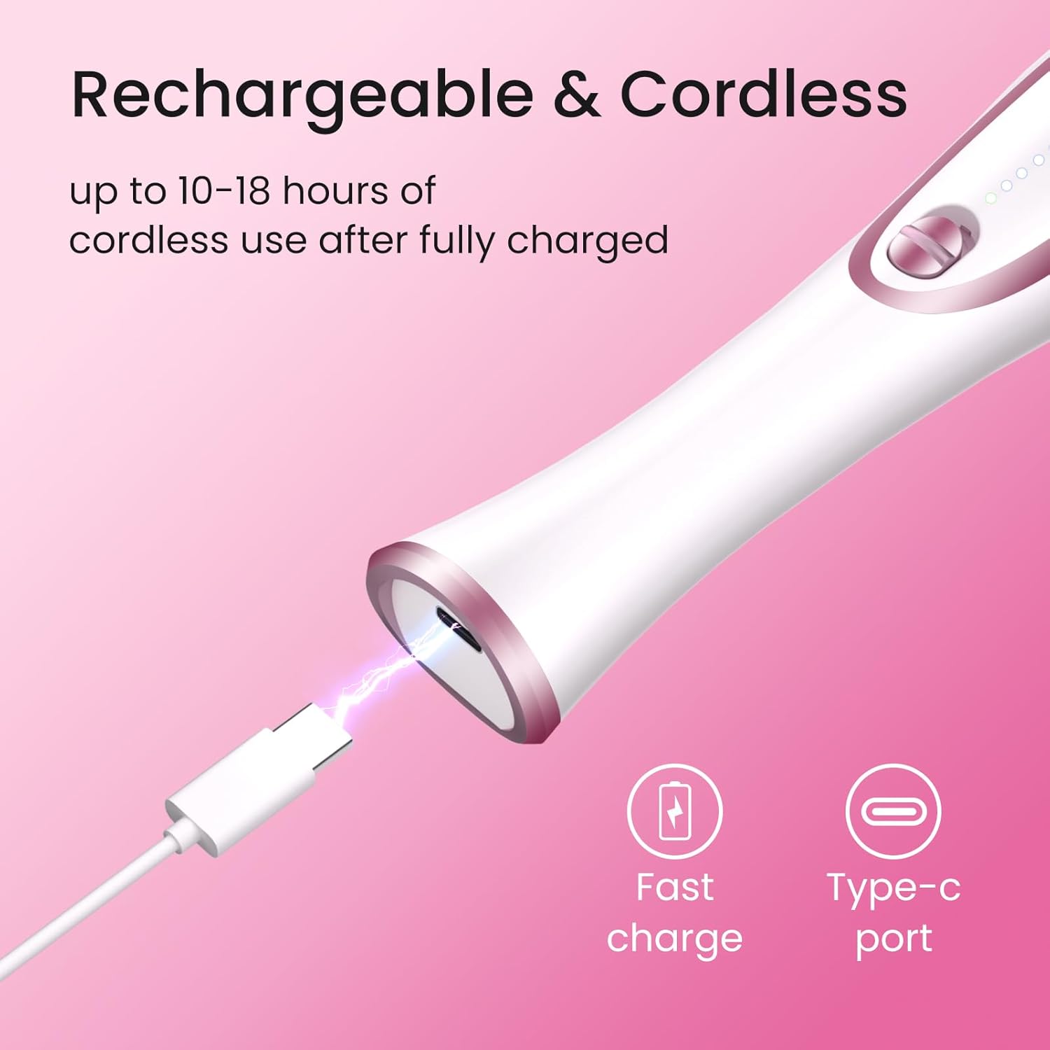 36-Piece Professional Manicure Pedicure Kit-Cordless Electric Nail File Kit,20000RPM, 11Pcs Bits,4 Speed,Rechargeable Pedicure Tool for Feet,Hand Foot Care Nail Drill Tool for Nail Grind Trim Polish - Image 5