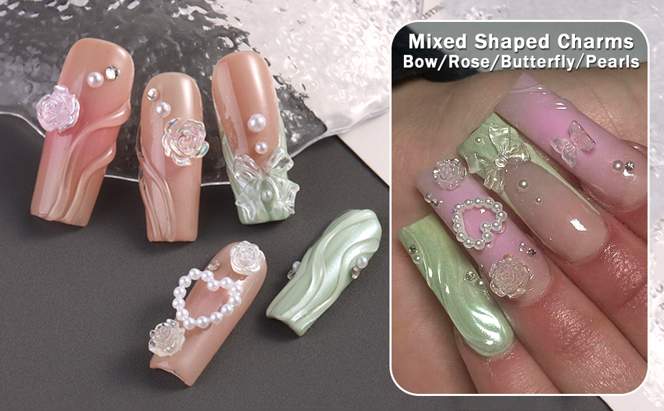 3D Multi Shapes Nail Charms