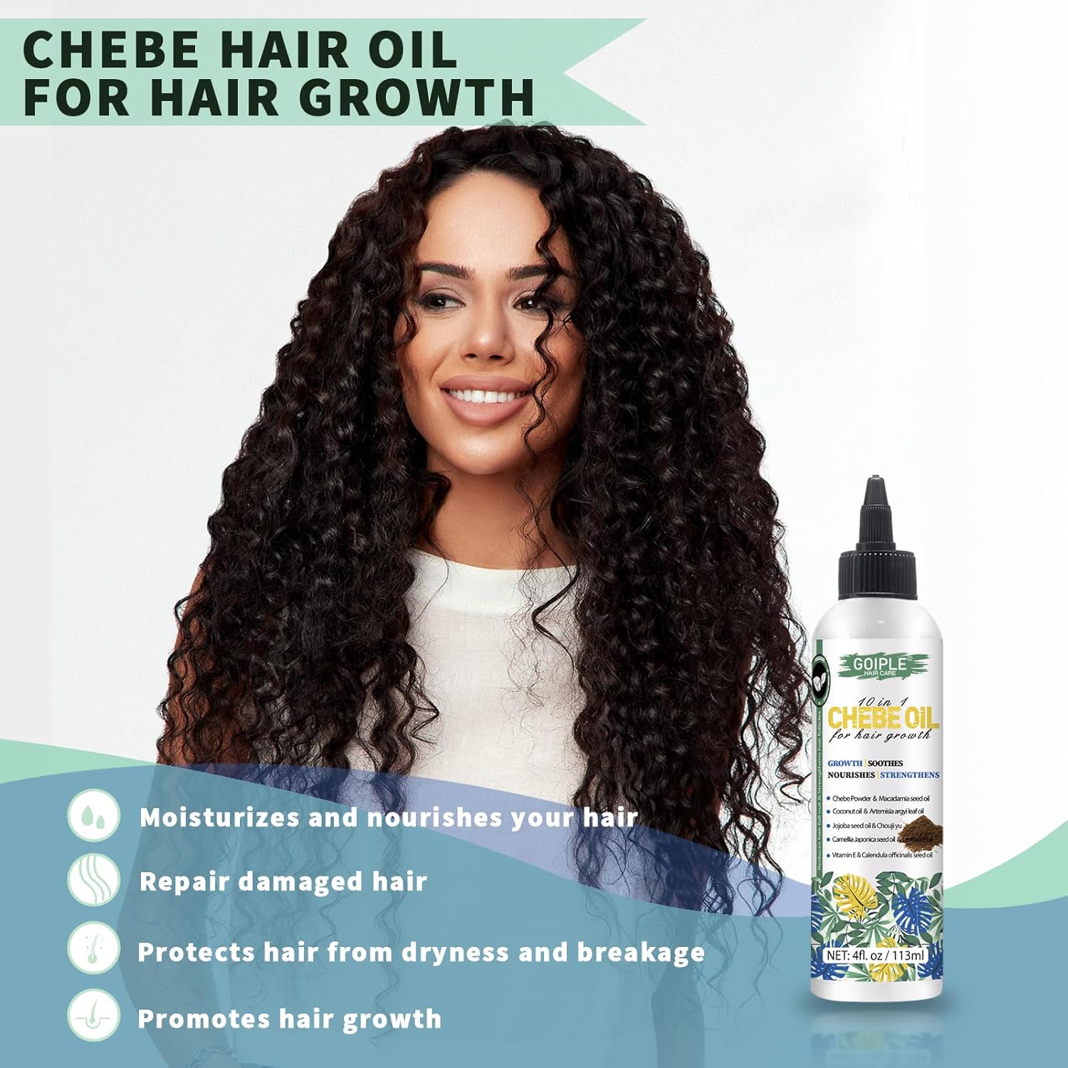 4 FL OZ Natural Chebe Hair Oil for Hair Growth, Moisturizer for Scalp, for All Hair Types - Image 4