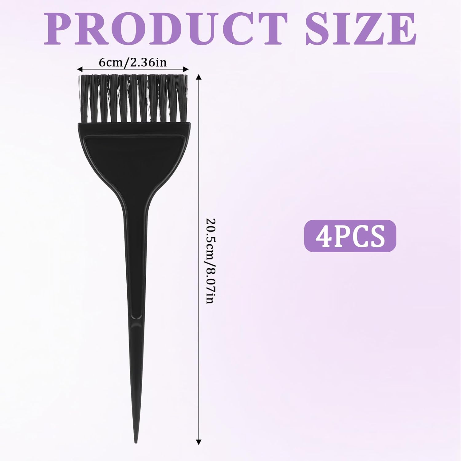 4 Pcs Hair Salon Tools - Coloring Brush & Comb Kit, Dye Applicator for Home DIY Dyeing - Image 2