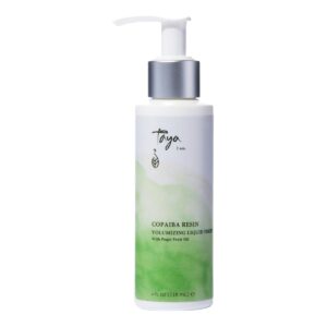 Taya Copaiba Resin Volumizing Liquid Fibers. Strong Hold, Styling Serum. Works Like a Sculpting, Molding, Fast Drying Gel. Adds Body, Volume, Lift, Thickness and Weightless Shine.