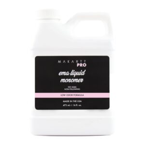 MakartPro Low Odor, MMA free, Non-Yellowing Professional Grade Formula, Beginner Tech Friendly - Essential Acrylic Nail Product for Nail Technicians (16 fl oz)