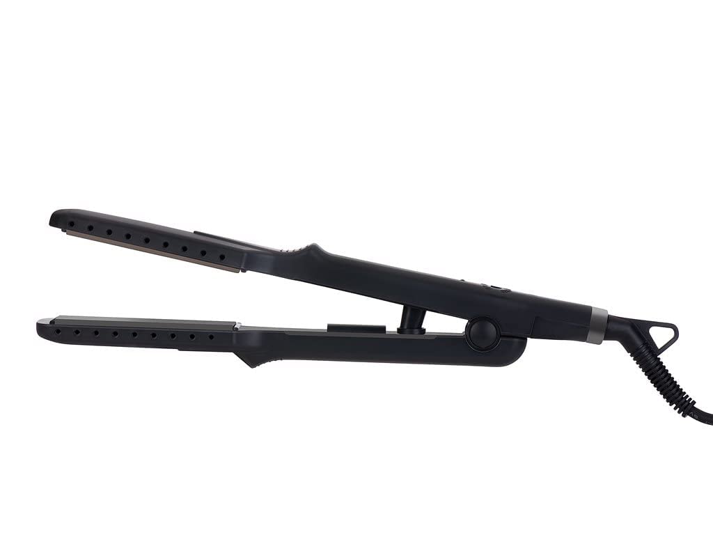 Jose Eber Wet & Dry Flat Iron Straightener Dual Voltage 110V-240V, Use on Wet or Dry Hair, Wide Floating Plates, Charcoal - Image 3
