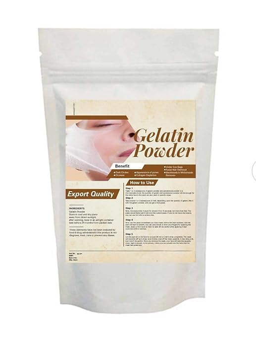 Gelatin Powder for DIY Face Mask and Hair Mask, 50g, Peel Off Mask