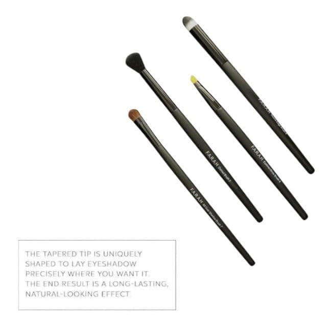 F.A.R.A.H® Elegant 8-Piece Face & Eye Makeup Brush Set – Vegan Bristles, Wooden Handles, Complete Brush Collection with Travel Pouch – Perfect for Blending, Contouring & Defining - Image 4