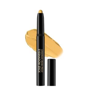 Matte Cream Eyeshadow Stick, Yellow Eye Shadow Stick for Women【Waterproof】【Long-Lasting】【Ultra-Blendable Formula】 Rotatable Cream Eye Shadow Pencil Crayon (#07)