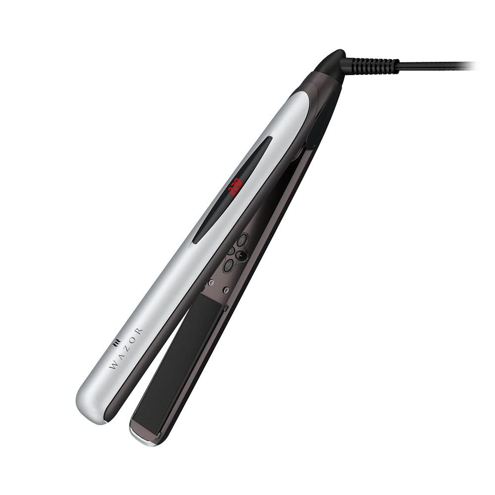 Hair Straightener Flat Iron and Curler 2 in 1 Professional Ceramic Flat Iron Instant Heat Up with Automatic Shut Off and Digital LED Display, Adjust Temperature from 284℉ to 446℉, 1 inch Sliver - Image 2