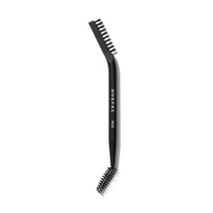 Morphe M620 Supreme Brow Dual-Ended Eyebrow Brush - Angled Comb & Spoolie Brow Brush - Tames, Grooms & Laminates Brows - Pairs with Brow Wax, Pomade or Gel Product (1 Count)