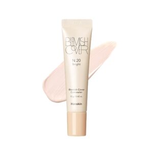 Hanskin New Blemish Cover Full Coverage Concealer, Under Eye Brightener, Conceal & Brighten Dark Circles, Semi Matte Creamy Formula, Flawless Finish, Korean Makeup [Bright/12g]
