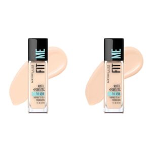 Maybelline Fit Me Matte + Poreless Liquid Foundation Makeup, Fair Ivory and Natural Ivory, 1 Count Each