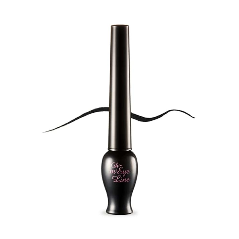 ETUDE OH M'EYE LINE NEW 5 ml - Black | Intense Precision Liquid Eyeliner, Vivid, Deep Color, Smudge Proof, Long Lasting, Korean Makeup, Kbeauty, Perfect for Gift
