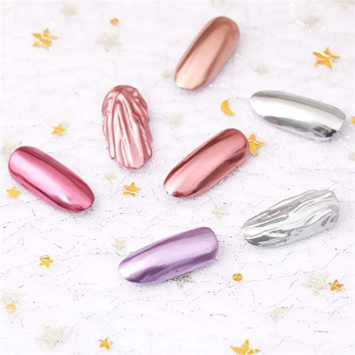 Chrome Nail Powder, Metallic Mirror Holographic Nail Glitter Chrome Powder Reflective Glossy Nail Powder Pigment Manicure for Nail Art DIY Decoration (10 Purple) - Image 3