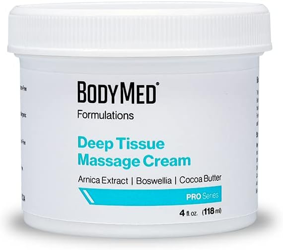 BodyMed Formulations Deep Tissue Massage Cream, 4 oz. – Fragrance-Free, All-Natural Lotion for Massage Therapy – Leaping Bunny Certified – with Arnica Extract & Jojoba – Non-Staining, & Paraben Free - Image 9