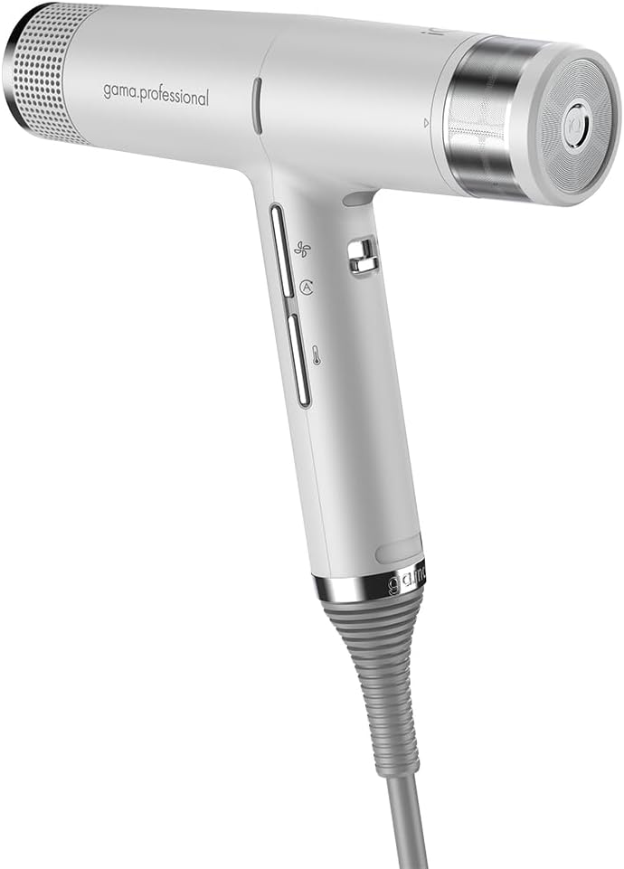 IQ Update 2025 | IQ Perfetto | IQ1 | Professional Hair Dryer | by Ga.Ma Italy | 1500 Watts | Turbo 110.000 RPM | Washable Filter (Grey)