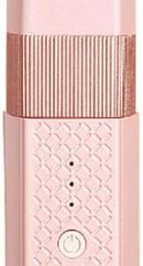Cordless Hair Straightener, 2 in 1 Portable Mini Ceramic Flat Iron and Curler, USB-C Rechargeable Travel Straightener, Lock in Moisture & Shine, 3 Levels Adjustable (Pink)