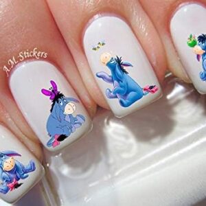 Eeyore Water Nail Art Transfers Stickers Decals - Set of 43 - A1263